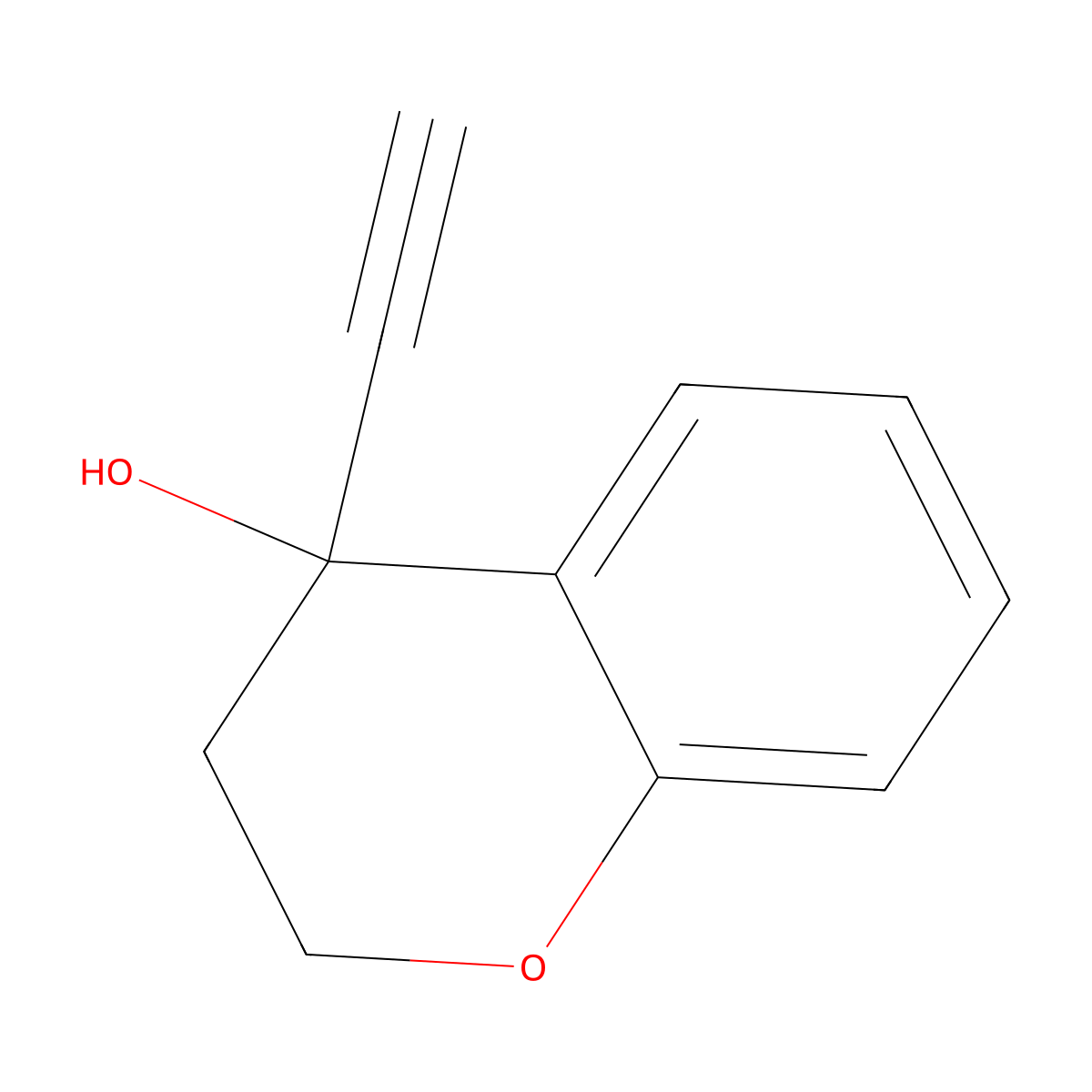 4-ethynyl-3,4-dihydro-2H-1-benzopyran-4-ol molecular structure, CAS 7314-15-0