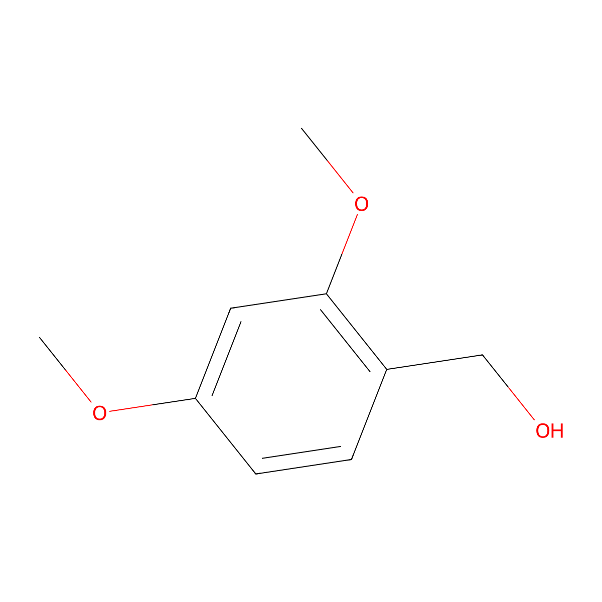 2,4-Dimethoxybenzyl alcohol molecular structure, CAS 7314-44-5
