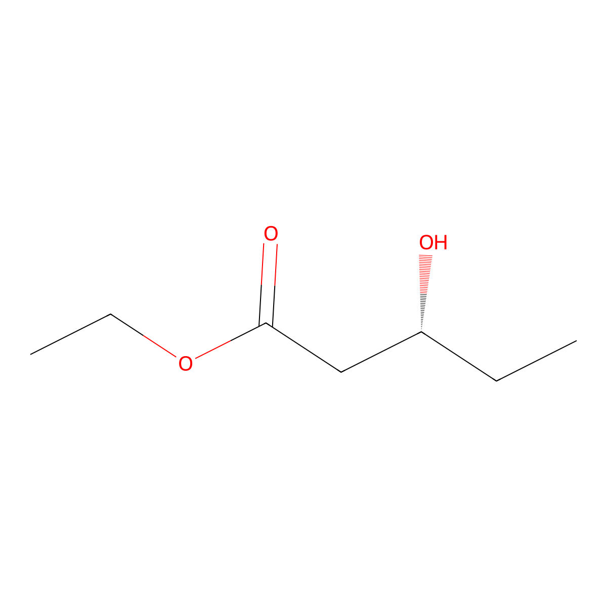 (R)-Ethyl 3-hydroxypentanoate molecular structure, CAS 73143-60-9