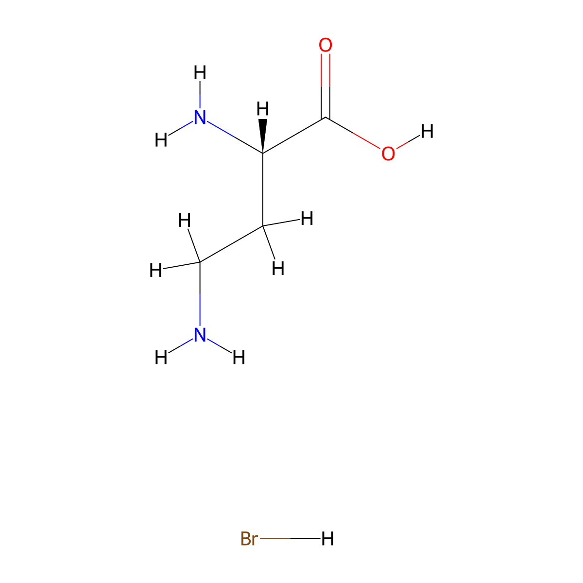 (S)-2,4-Diaminobutanoic acid hydrobromide molecular structure, CAS 73143-97-2