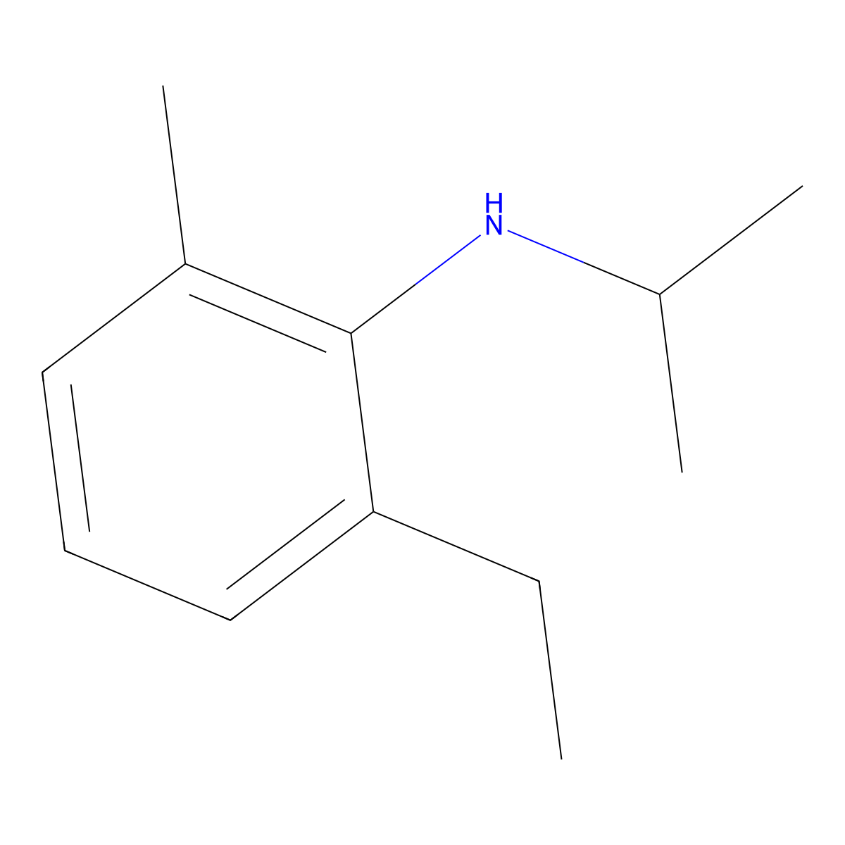 2-ethyl-6-methyl-N-(propan-2-yl)aniline molecular structure, CAS 73147-41-8
