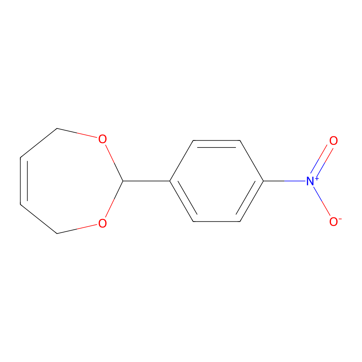2-(4-Nitrophenyl)-4,7-dihydro-1,3-dioxepine molecular structure, CAS 73150-61-5