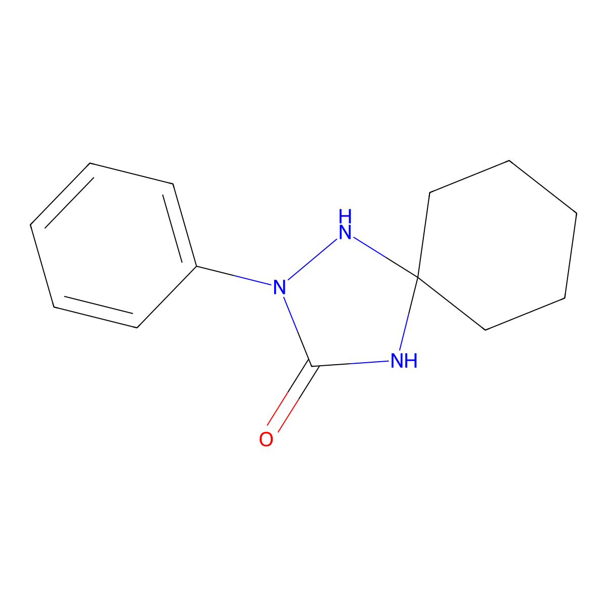2-Phenyl-1,2,4-triazaspiro[4.5]decan-3-one molecular structure, CAS 73150-79-5