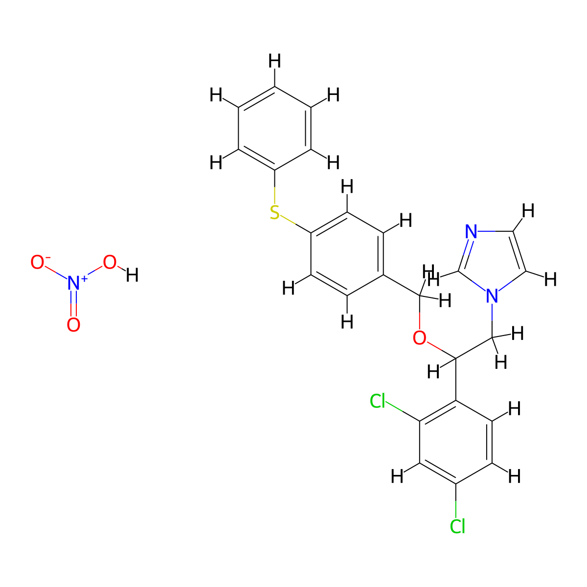 Fenticonazole Nitrate molecular structure, CAS 73151-29-8