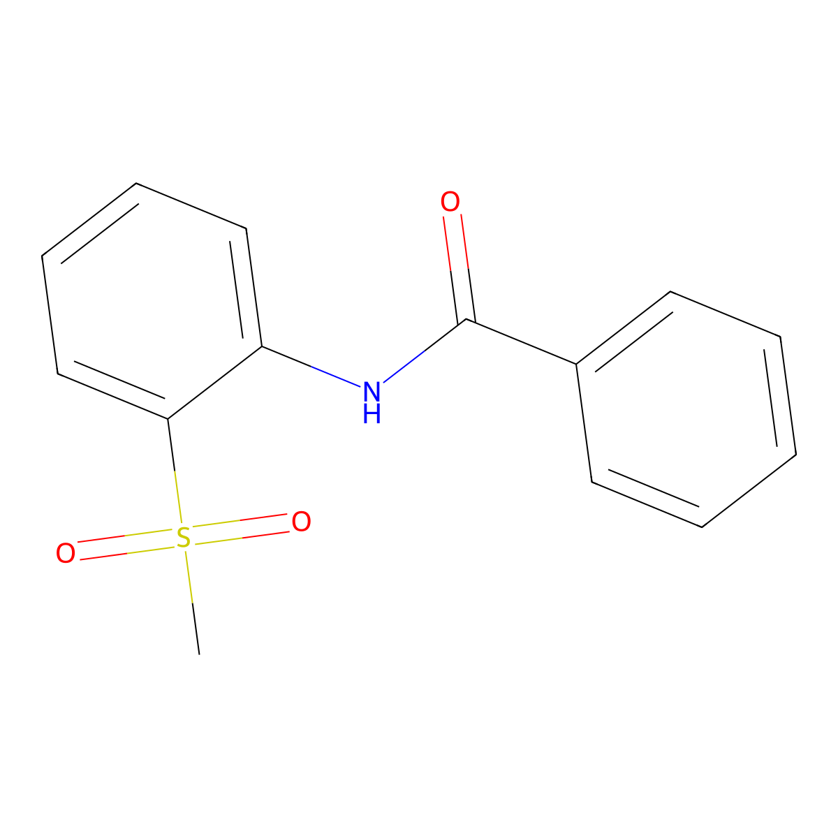 N-(2-(methylsulfonyl)phenyl)benzamide molecular structure, CAS 73153-48-7