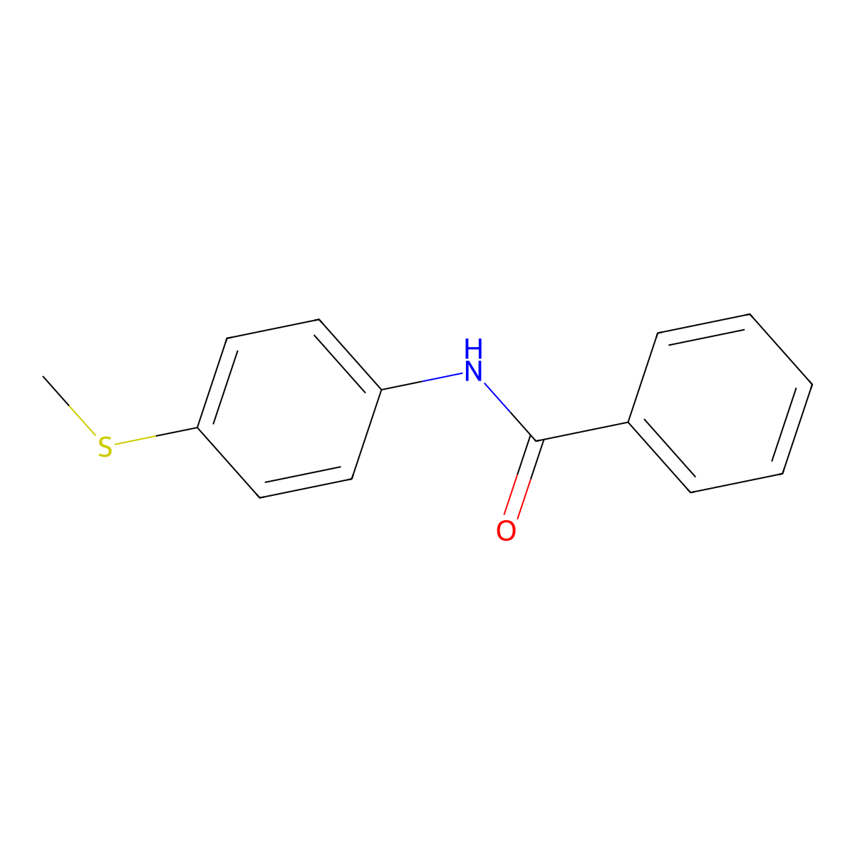 Benzamide, N-[4-(methylthio)phenyl]- molecular structure, CAS 73153-66-9