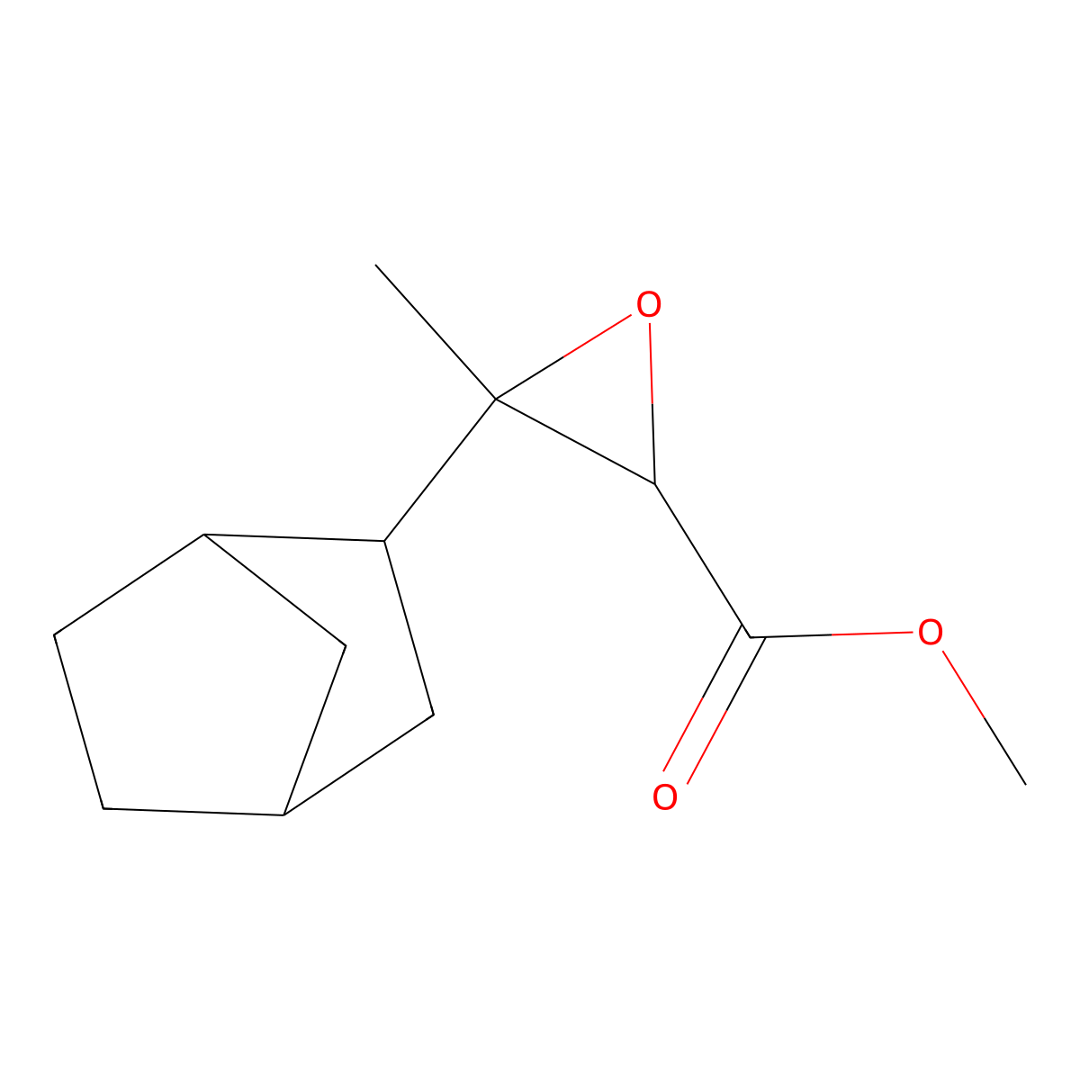 Methyl 3-{bicyclo[2.2.1]heptan-2-yl}-3-methyloxirane-2-carboxylate molecular structure, CAS 73154-11-7