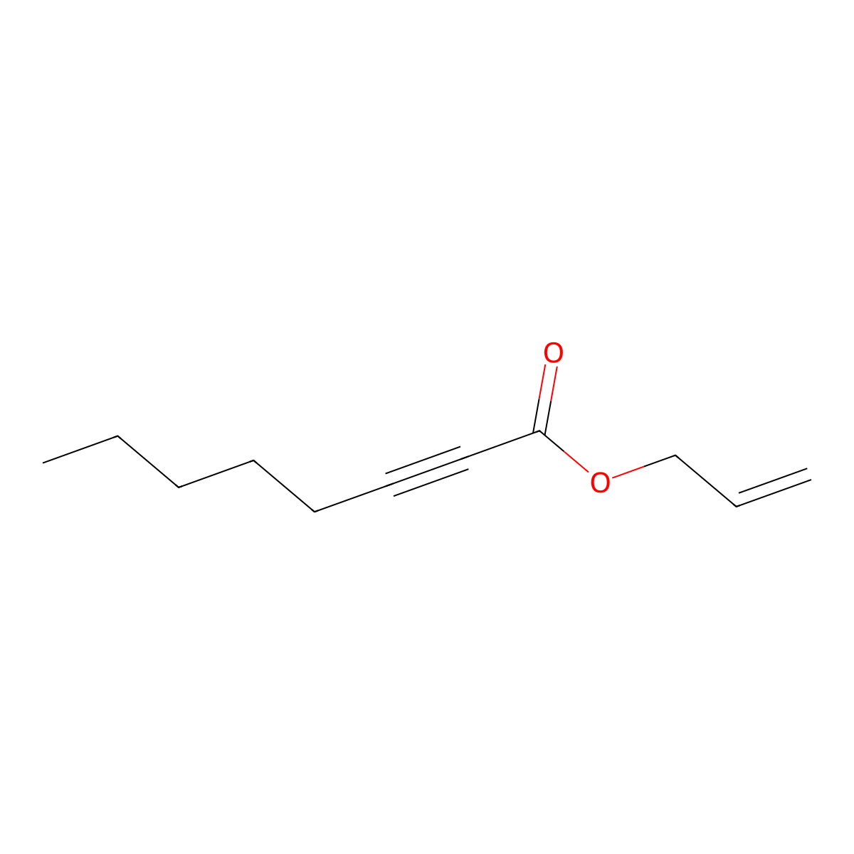2-Octynoic acid, 2-propen-1-yl ester molecular structure, CAS 73157-43-4
