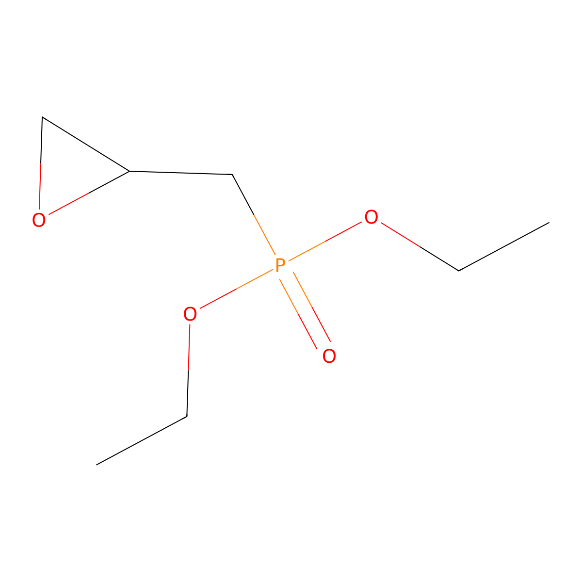 Diethyl 2,3-epoxypropylphosphonate molecular structure, CAS 7316-37-2