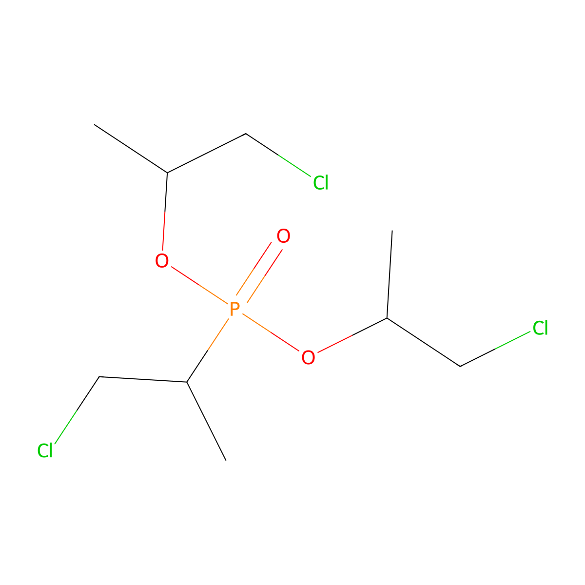 Phosphonic acid, (2-chloro-1-methylethyl)-, bis(2-chloro-1-methylethyl) ester molecular structure, CAS 7316-55-4
