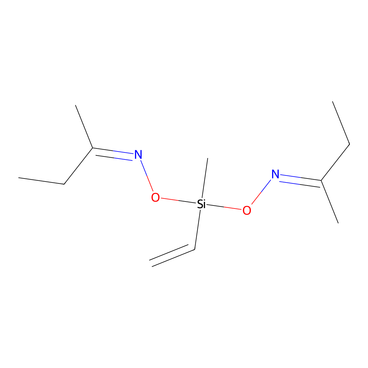 2-Butanone, O,O'-(ethenylmethylsilylene)dioxime, (2E,2'Z)- molecular structure, CAS 73160-32-4
