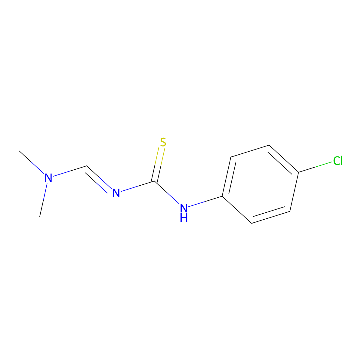N-(4-chlorophenyl)-N'-[(dimethylamino)methylene]thiourea molecular structure, CAS 73161-60-1