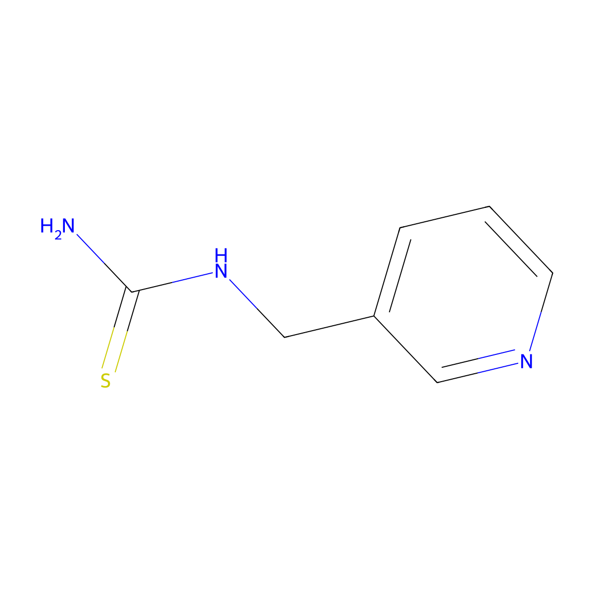 1-(Pyridin-3-ylmethyl)thiourea molecular structure, CAS 73161-70-3