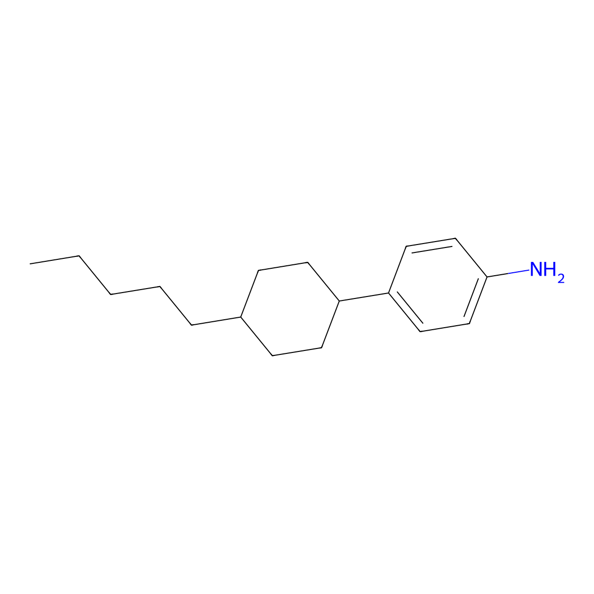 4-(4-Pentylcyclohexyl)aniline molecular structure, CAS 73163-44-7