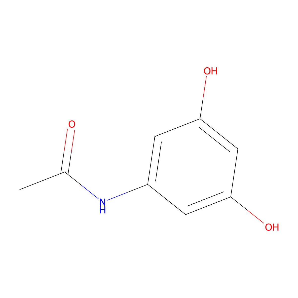 N-(3,5-dihydroxyphenyl)acetamide molecular structure, CAS 73164-69-9