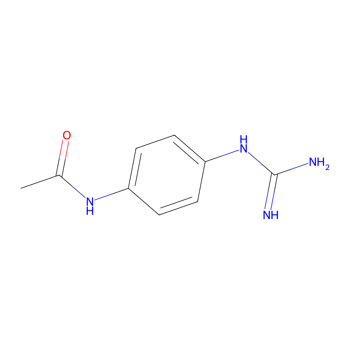 N-(4-carbamimidamidophenyl)acetamide molecular structure, CAS 7317-02-4