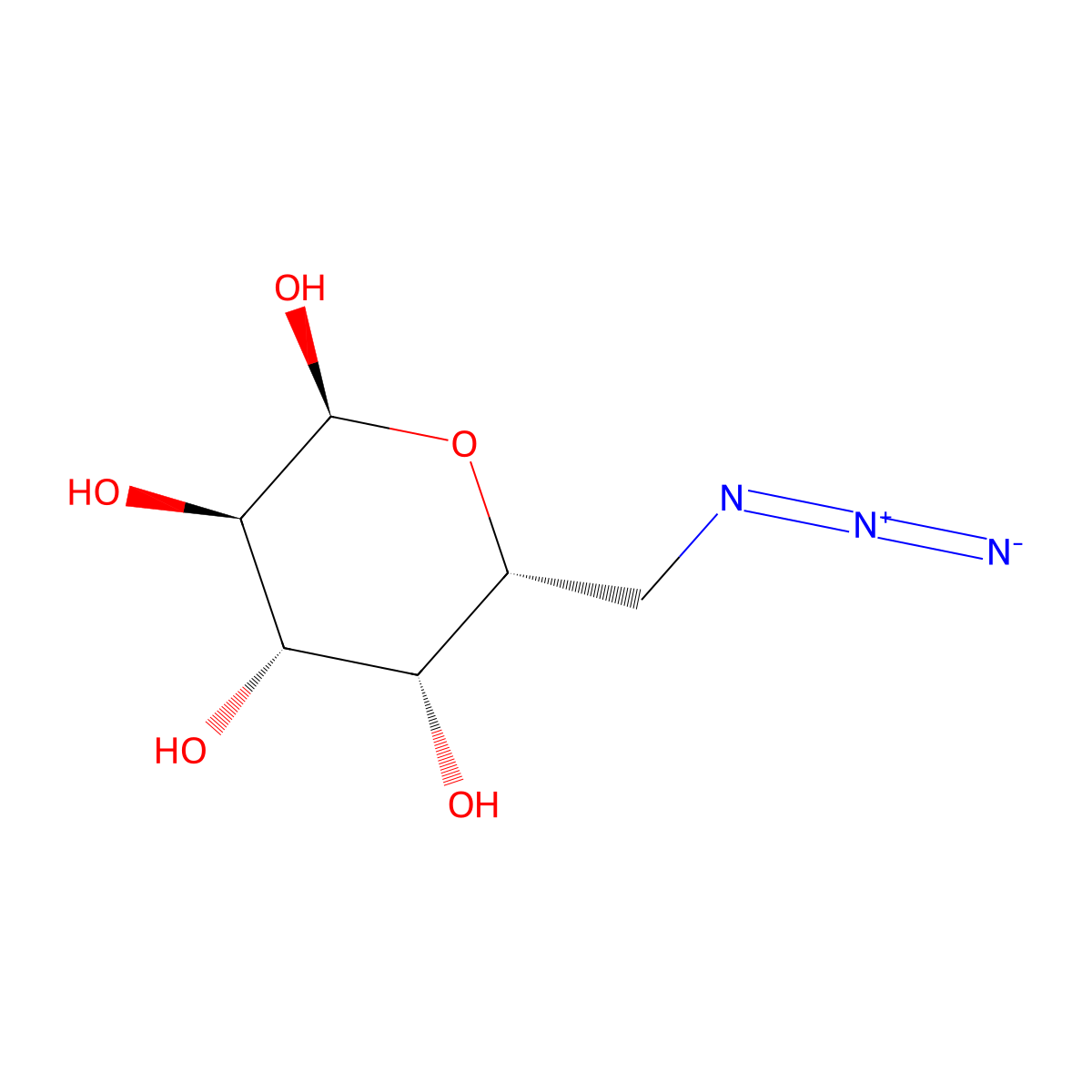 6-Azido-6-deoxy-alpha-D-galactopyranose molecular structure, CAS 73174-38-6