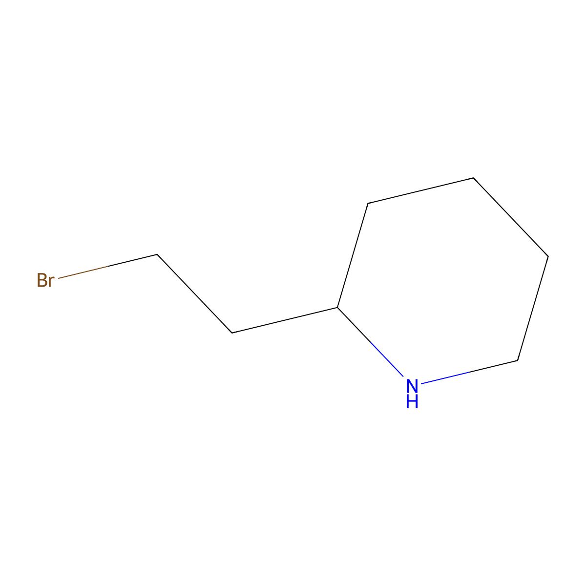 2-(2-Bromoethyl)piperidine molecular structure, CAS 731742-05-5