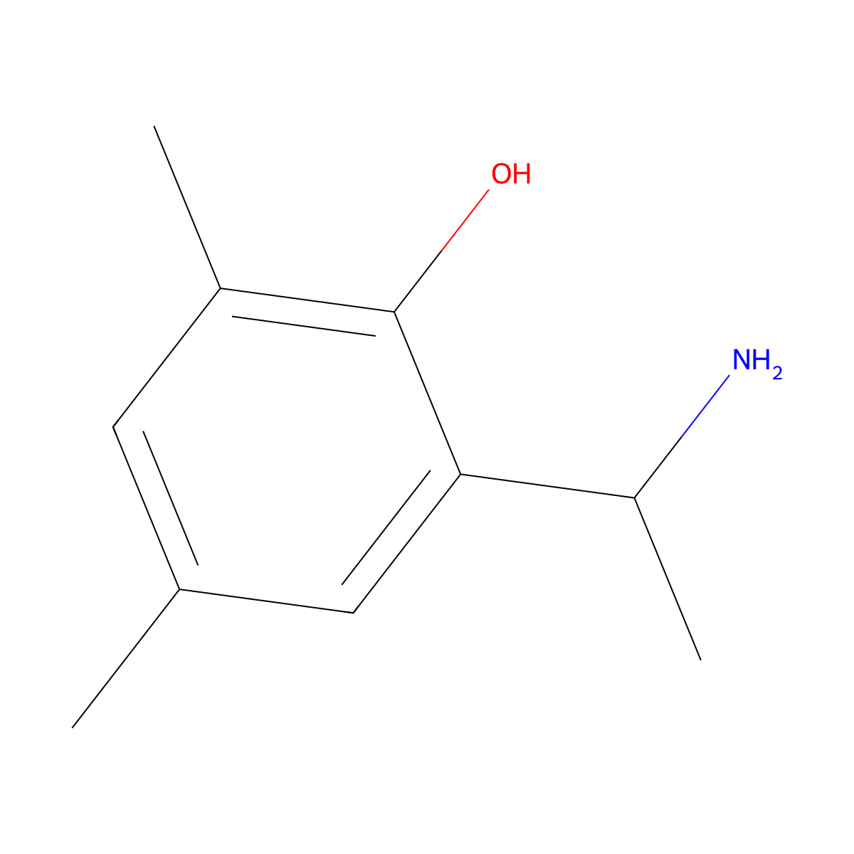 2-(1-Aminoethyl)-4,6-dimethylphenol molecular structure, CAS 731753-26-7