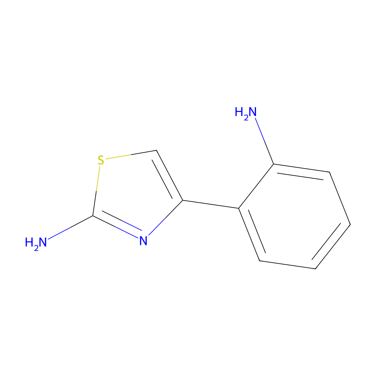 2-Amino-4-(2-aminophenyl)thiazole molecular structure, CAS 731753-49-4