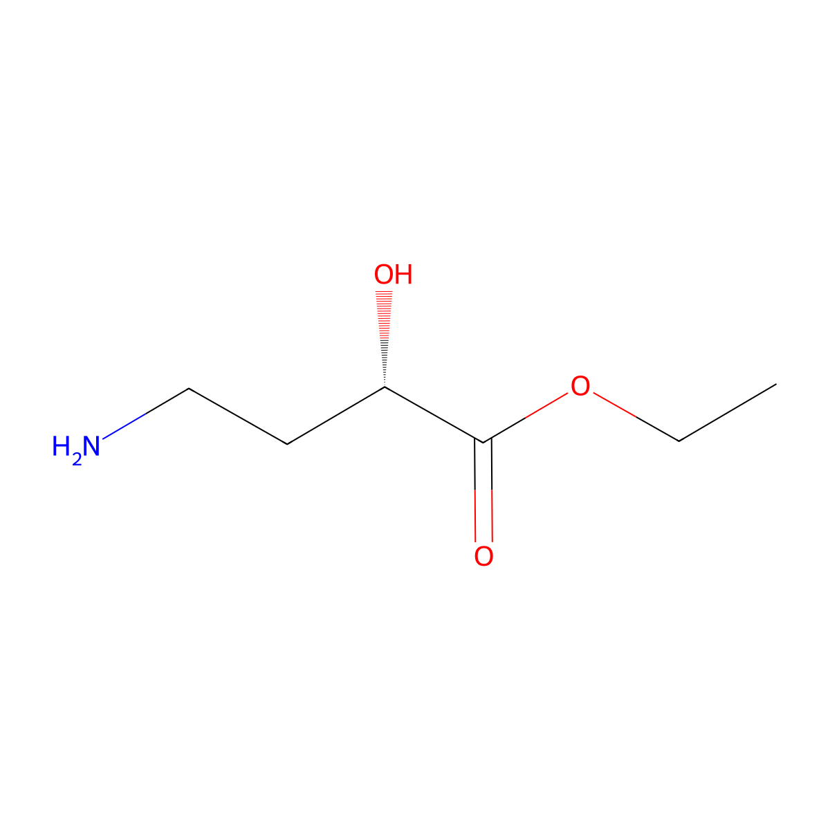 ethyl (2S)-4-amino-2-hydroxybutanoate molecular structure, CAS 731759-38-9
