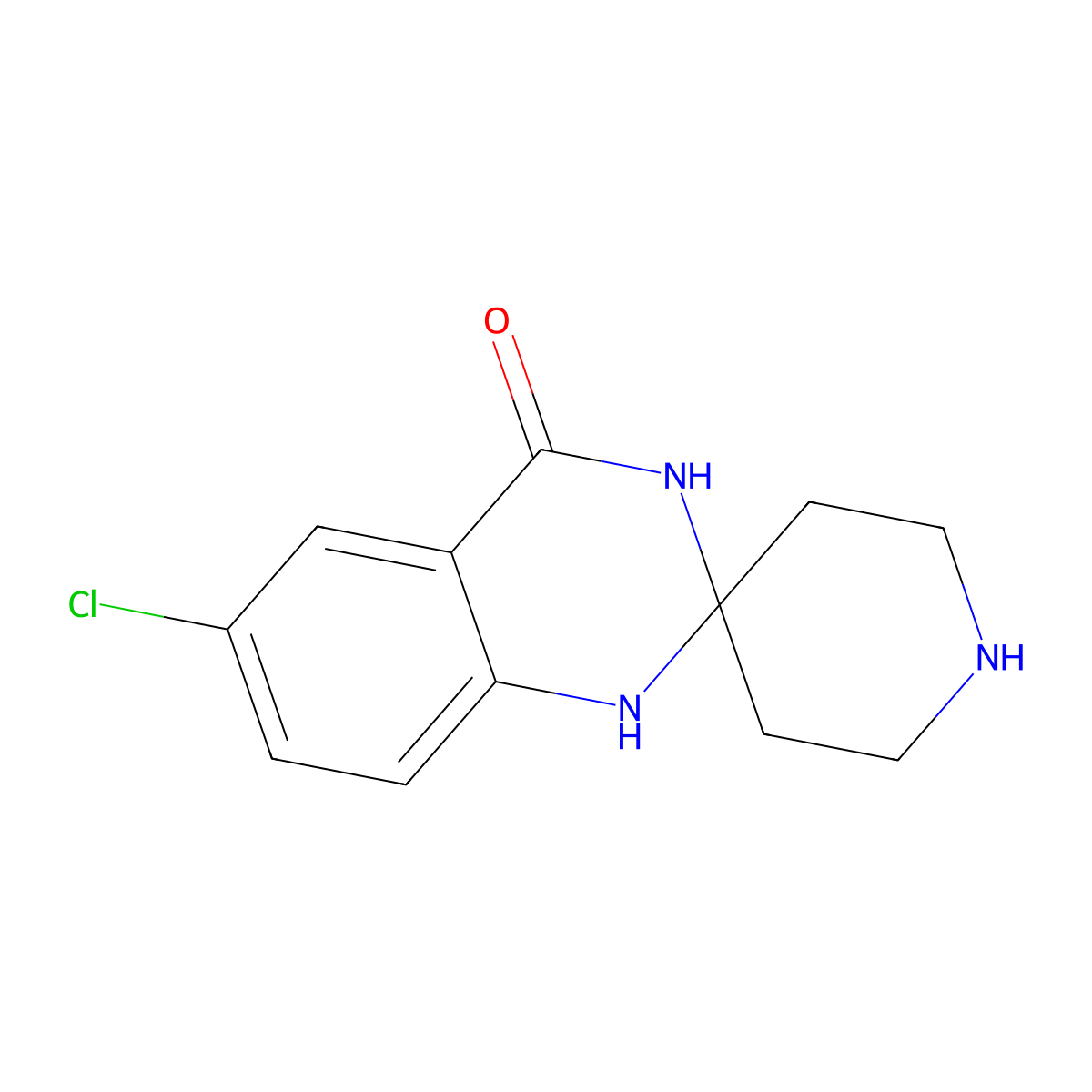 6'-Chloro-1'H-spiro[piperidine-4,2'-quinazolin]-4'(3'H)-one molecular structure, CAS 731762-03-1