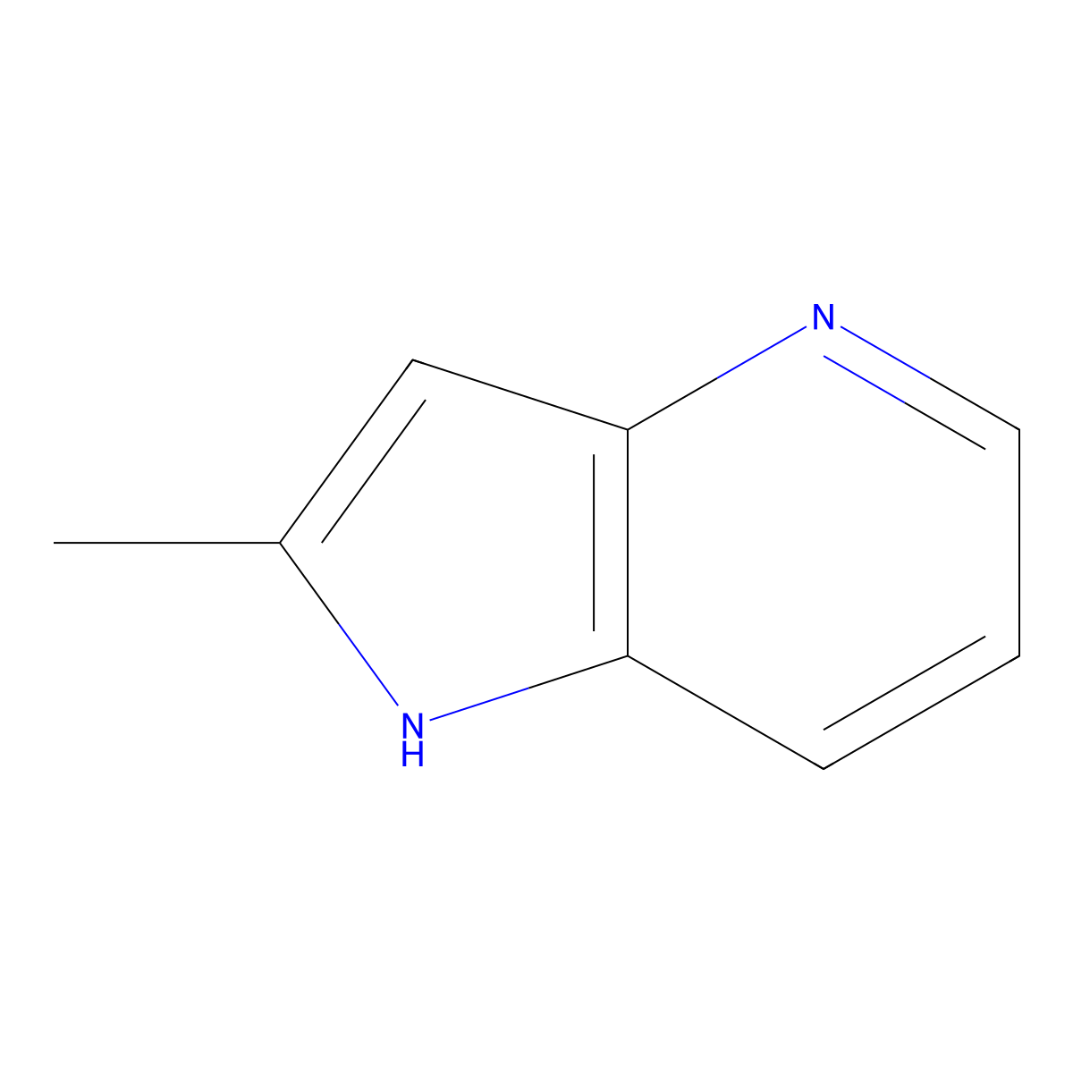2-methyl-1H-pyrrolo[3,2-b]pyridine molecular structure, CAS 73177-35-2