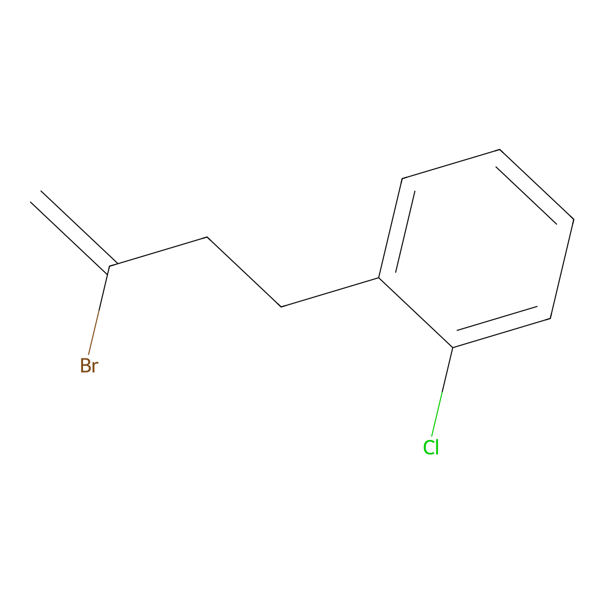 2-Bromo-4-(2-chlorophenyl)-1-butene molecular structure, CAS 731772-02-4