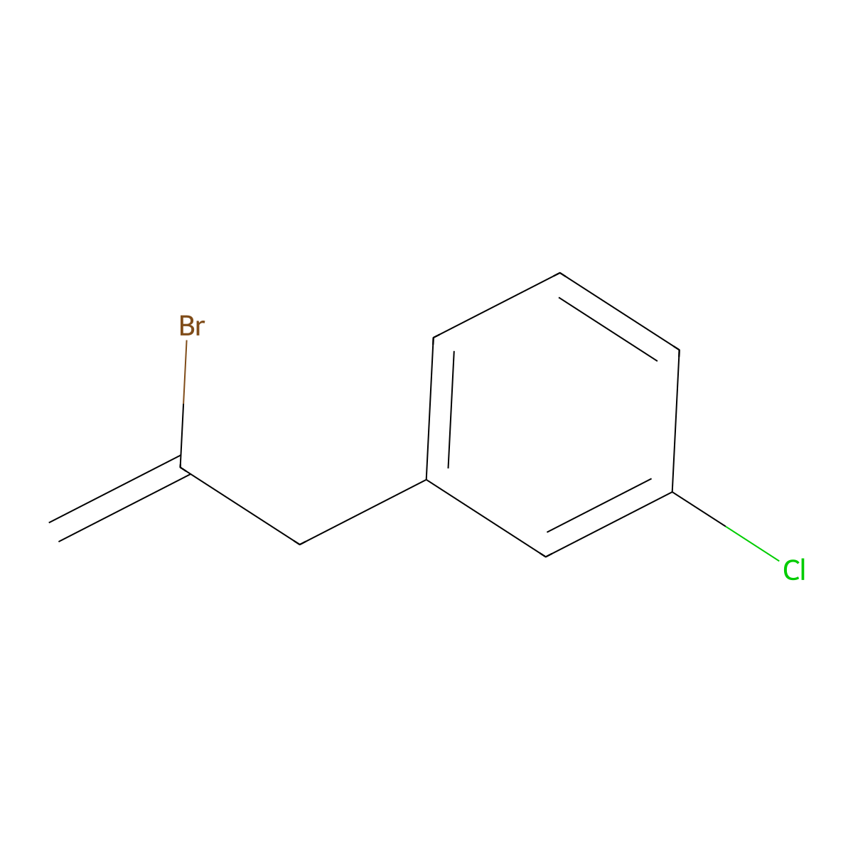 2-Bromo-3-(3-chlorophenyl)-1-propene molecular structure, CAS 731772-06-8