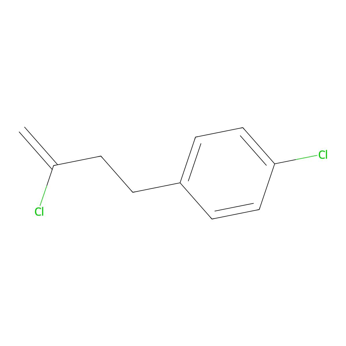2-Chloro-4-(4-chlorophenyl)-1-butene molecular structure, CAS 731772-10-4