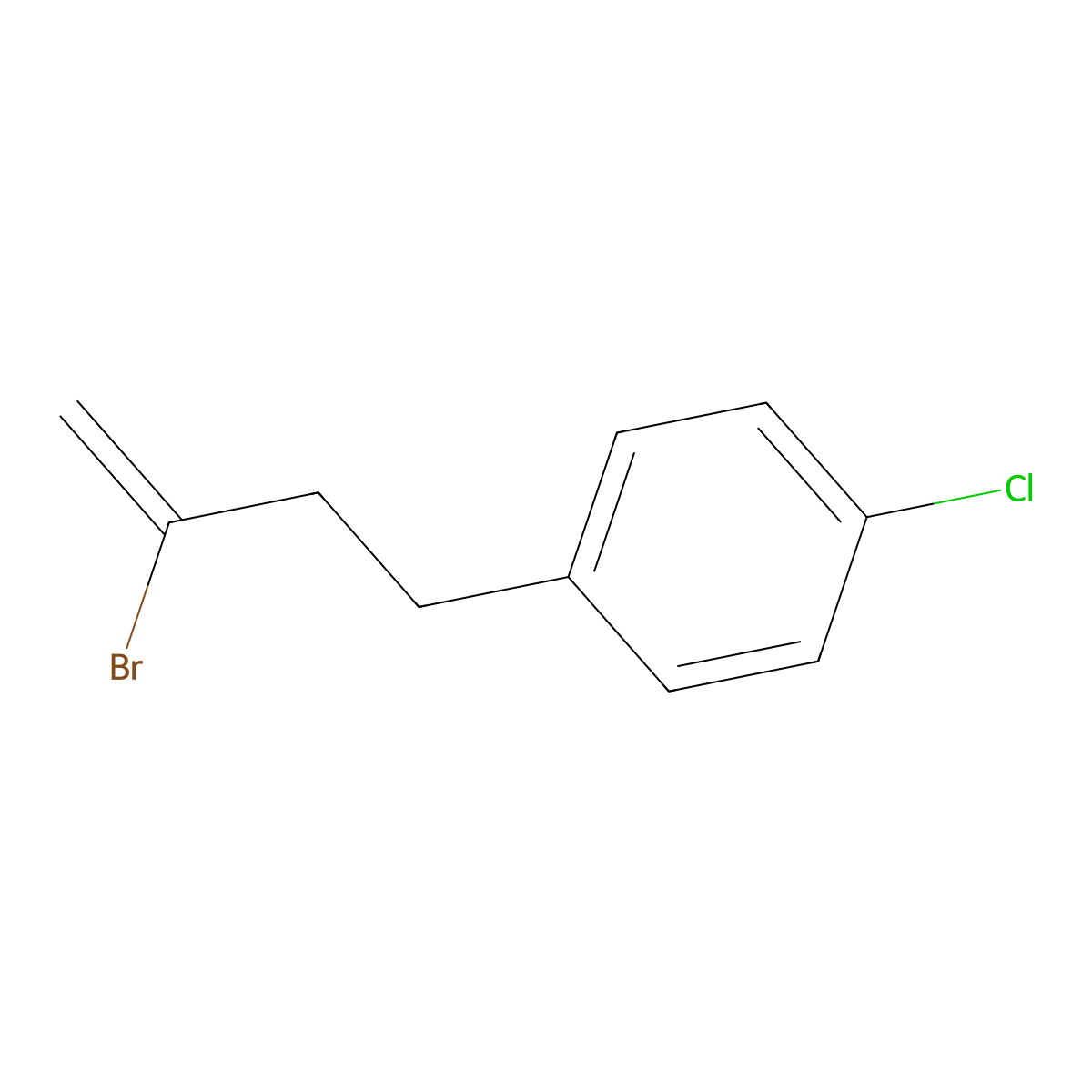 2-Bromo-4-(4-chlorophenyl)-1-butene molecular structure, CAS 731772-11-5