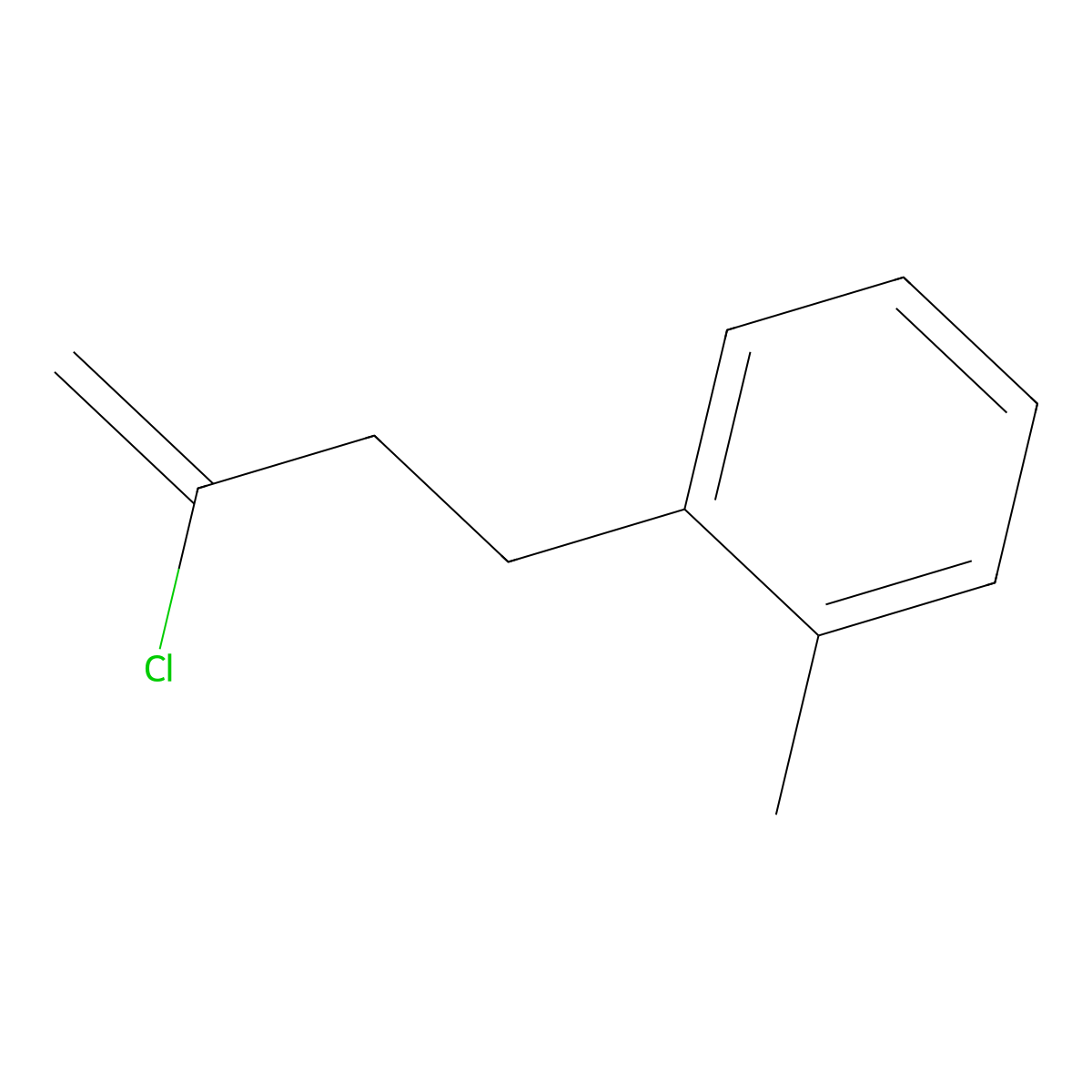 2-Chloro-4-(2-methylphenyl)-1-butene molecular structure, CAS 731772-13-7