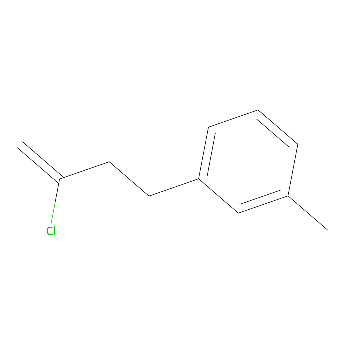 2-Chloro-4-(3-methylphenyl)-1-butene molecular structure, CAS 731772-17-1