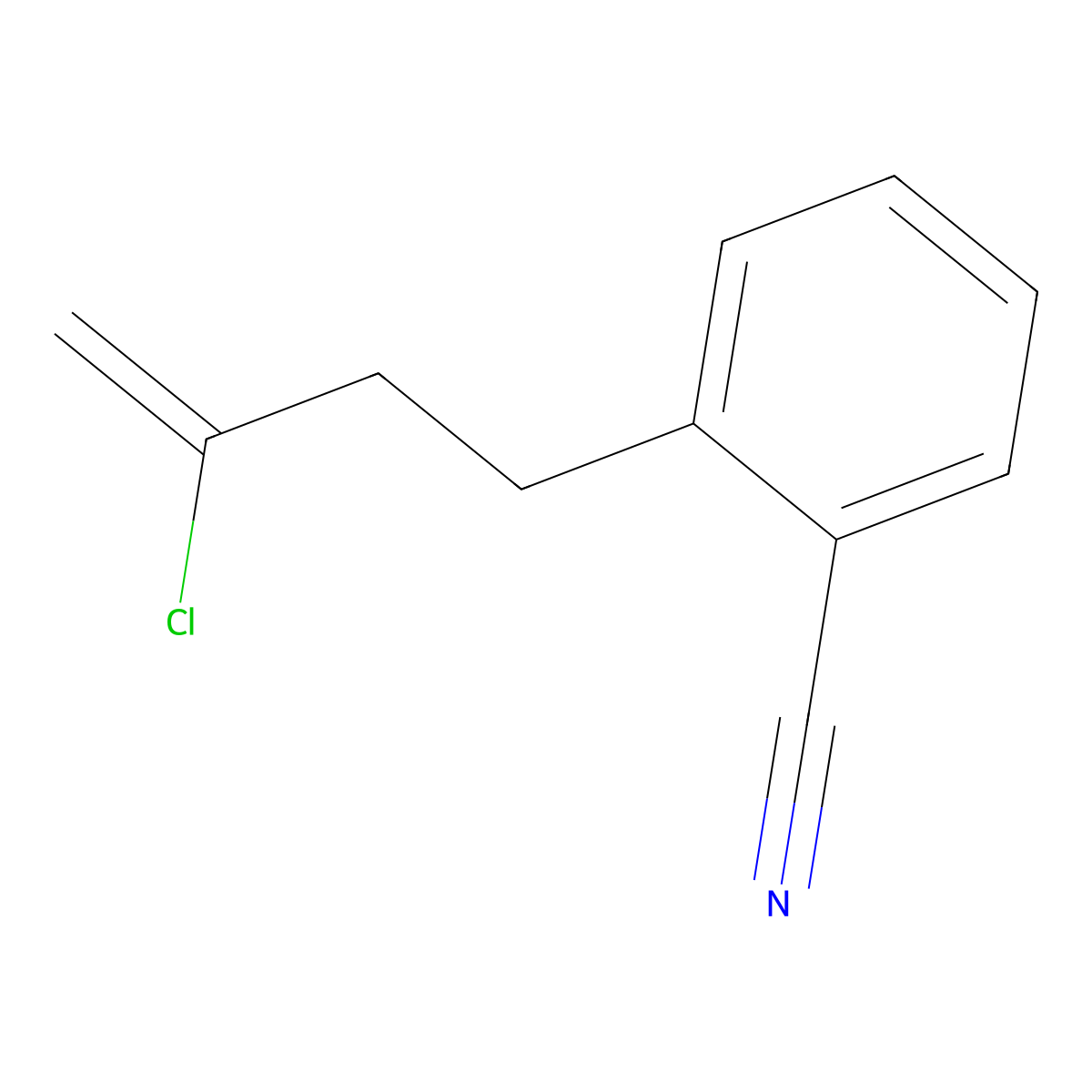 2-Chloro-4-(2-cyanophenyl)-1-butene molecular structure, CAS 731772-24-0