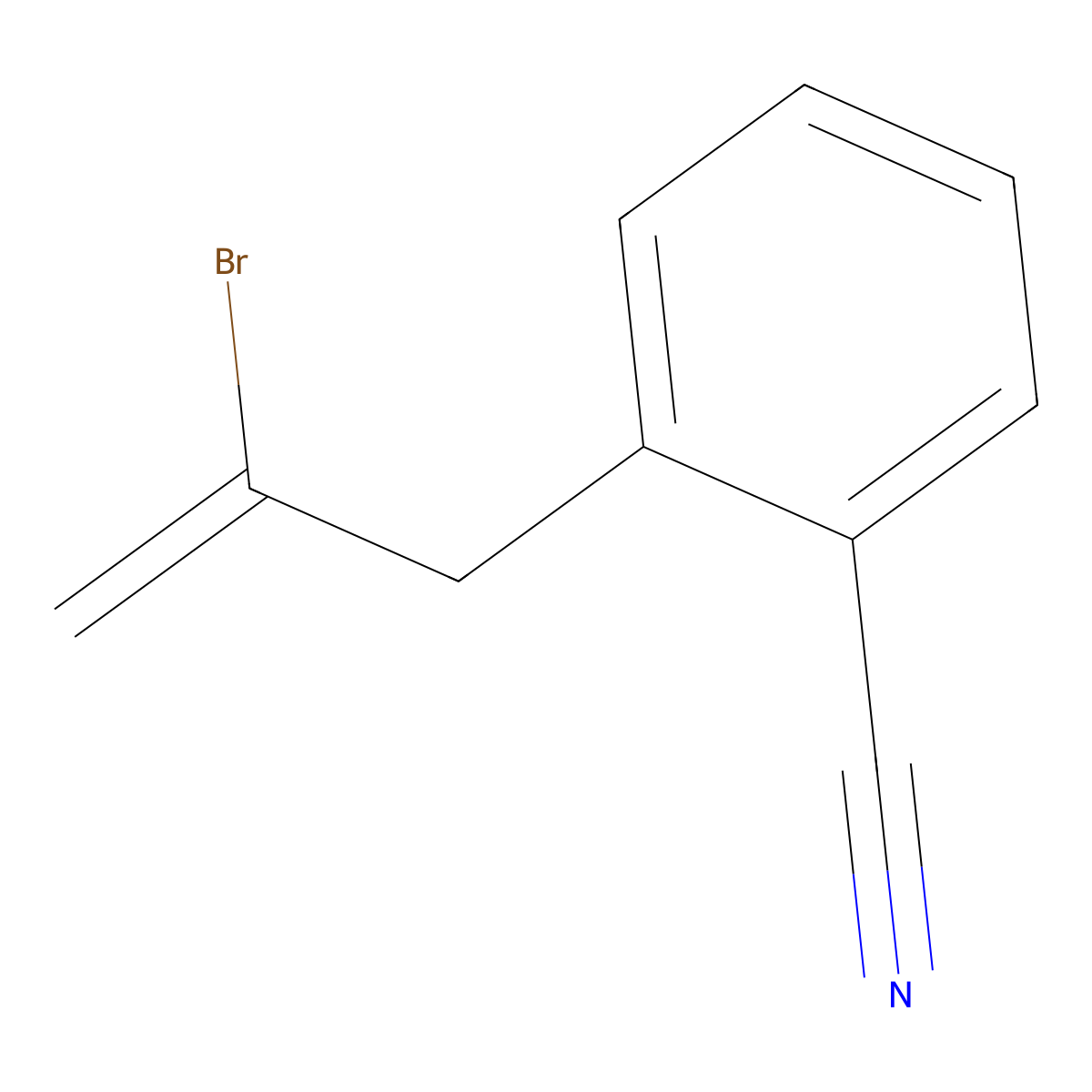 2-Bromo-3-(2-cyanophenyl)-1-propene molecular structure, CAS 731772-25-1