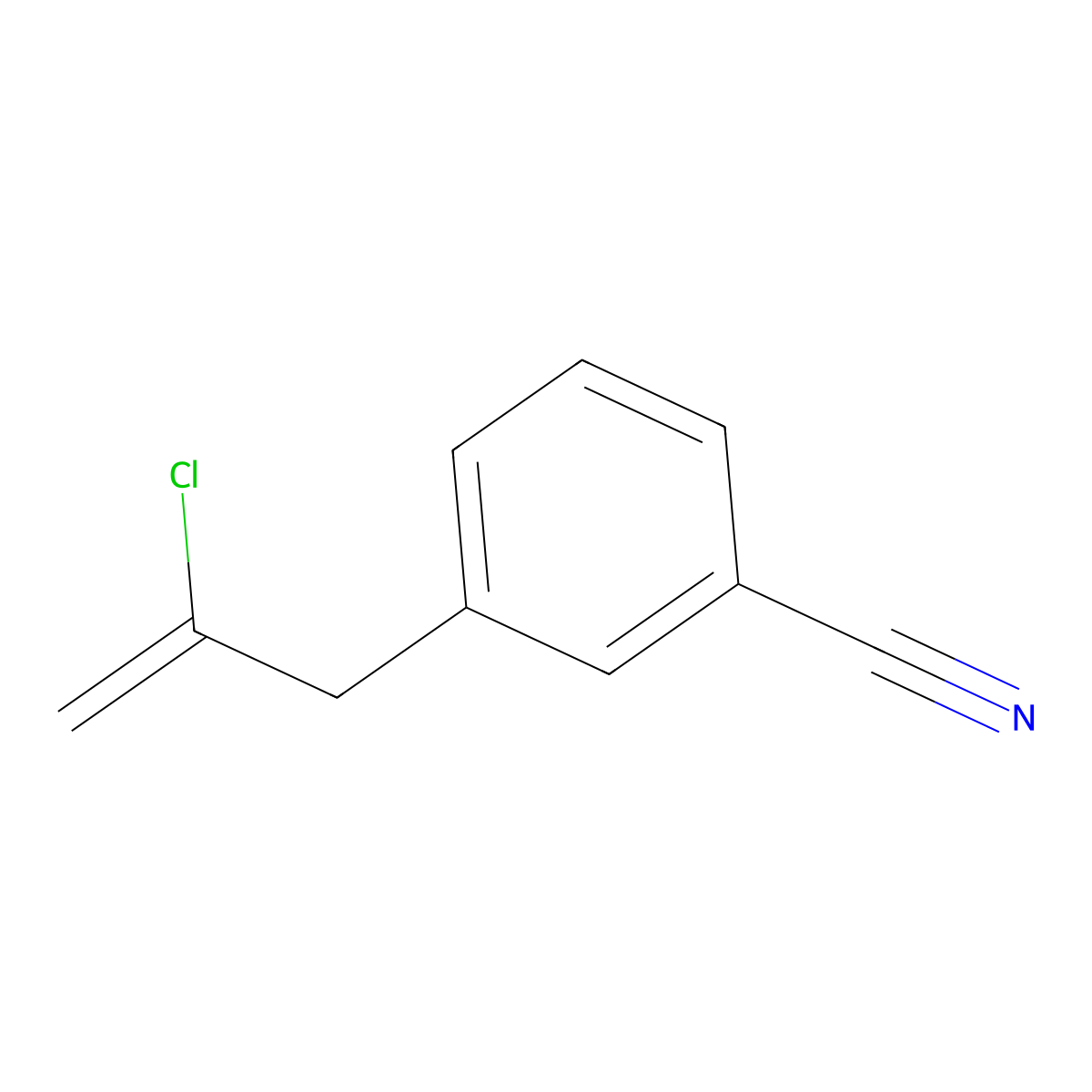 2-Chloro-3-(3-cyanophenyl)-1-propene molecular structure, CAS 731772-69-3