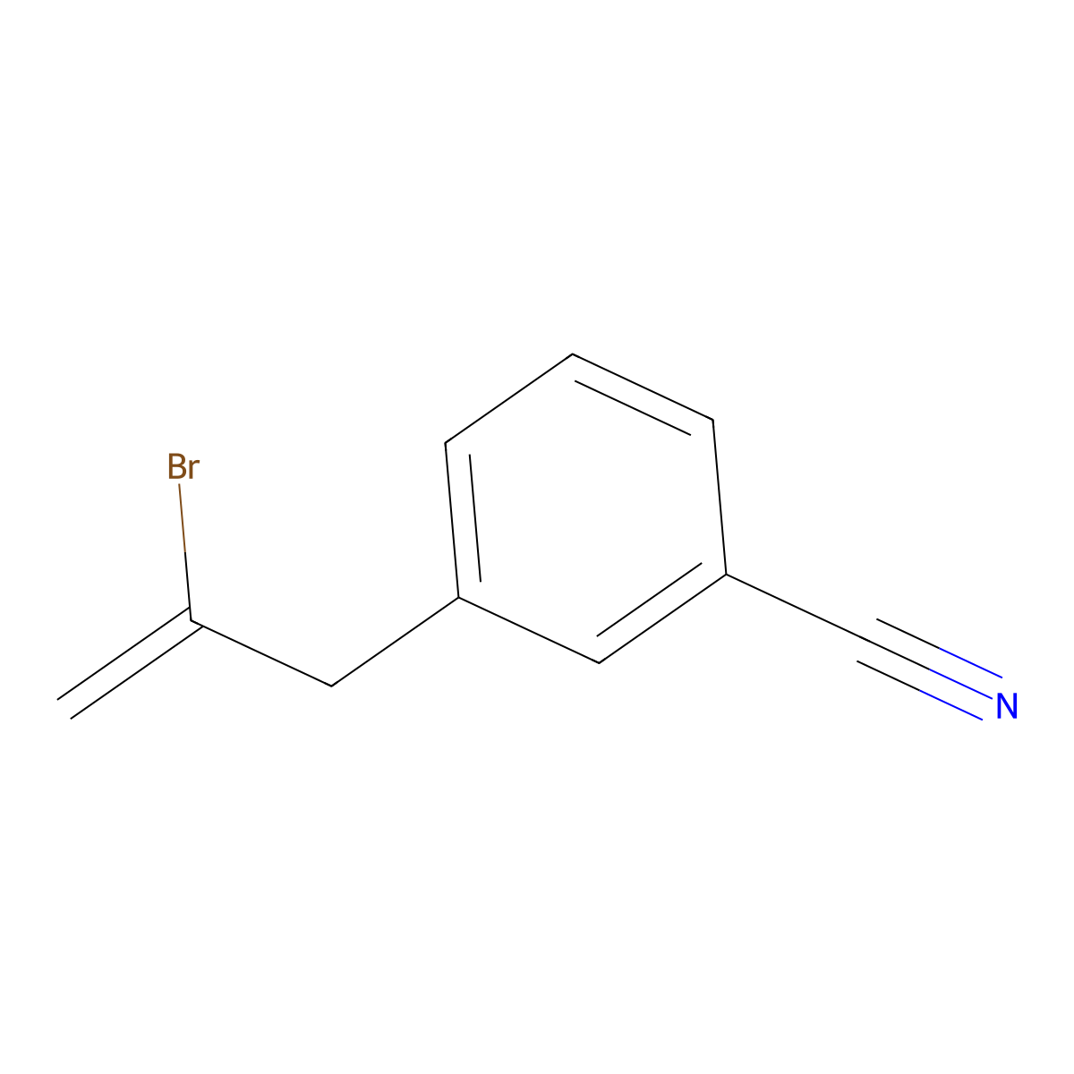 2-Bromo-3-(3-cyanophenyl)-1-propene molecular structure, CAS 731772-71-7