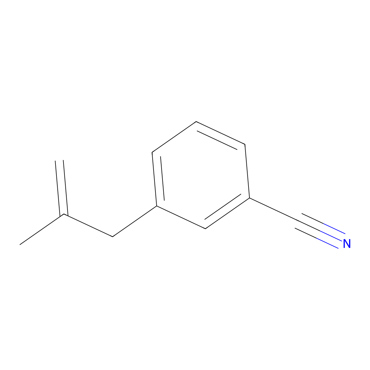 3-(3-Cyanophenyl)-2-methyl-1-propene molecular structure, CAS 731772-73-9