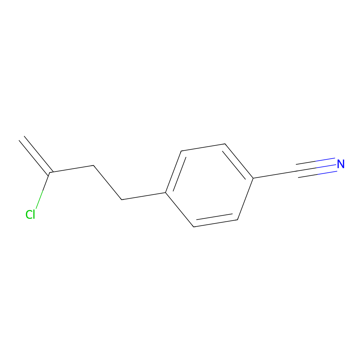 2-Chloro-4-(4-cyanophenyl)-1-butene molecular structure, CAS 731772-75-1