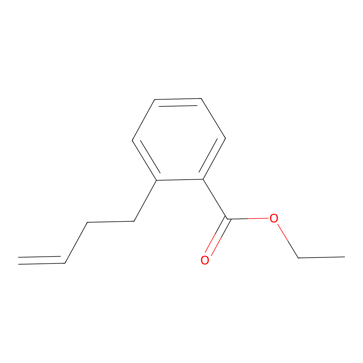 4-(2-Carboethoxyphenyl)-1-butene molecular structure, CAS 731772-77-3