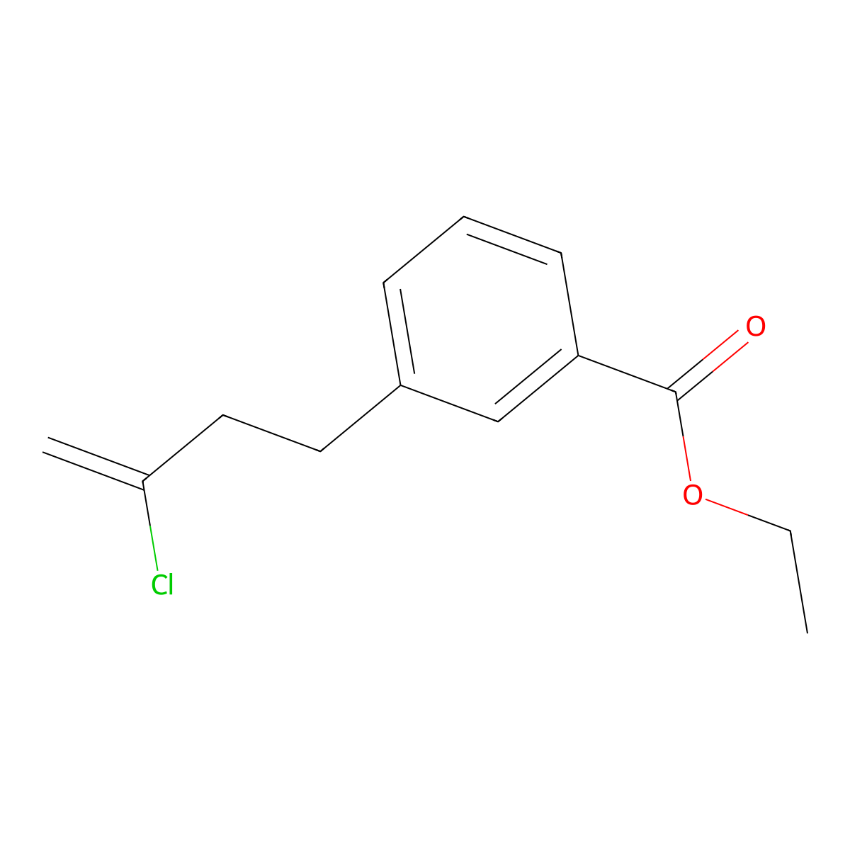 4-(3-Carboethoxyphenyl)-2-chloro-1-butene molecular structure, CAS 731772-85-3