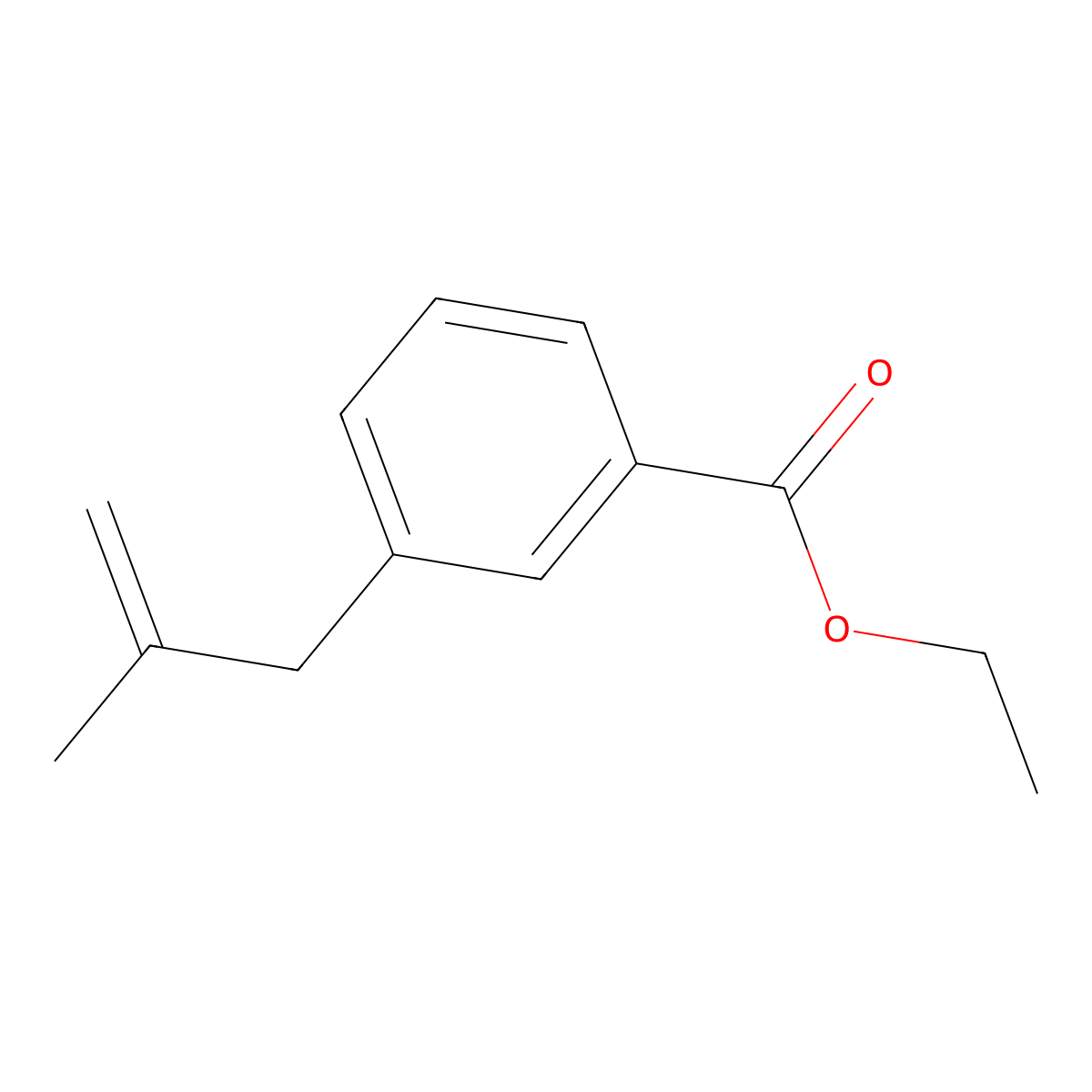 3-(3-Carboethoxyphenyl)-2-methyl-1-propene molecular structure, CAS 731772-88-6