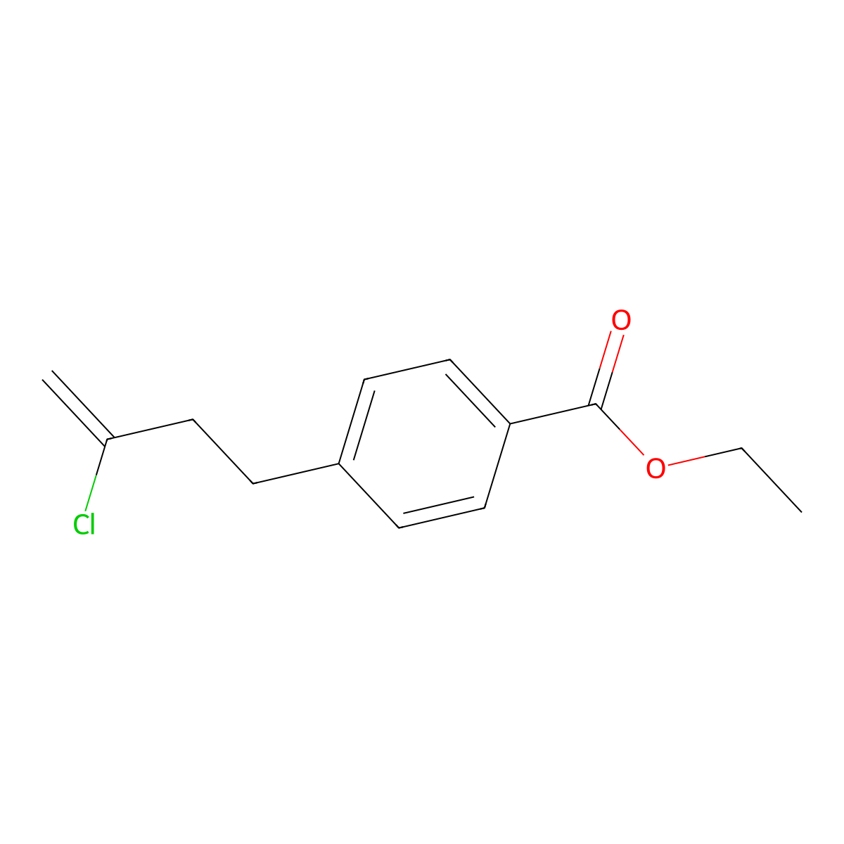 4-(4-Carboethoxyphenyl)-2-chloro-1-butene molecular structure, CAS 731772-90-0