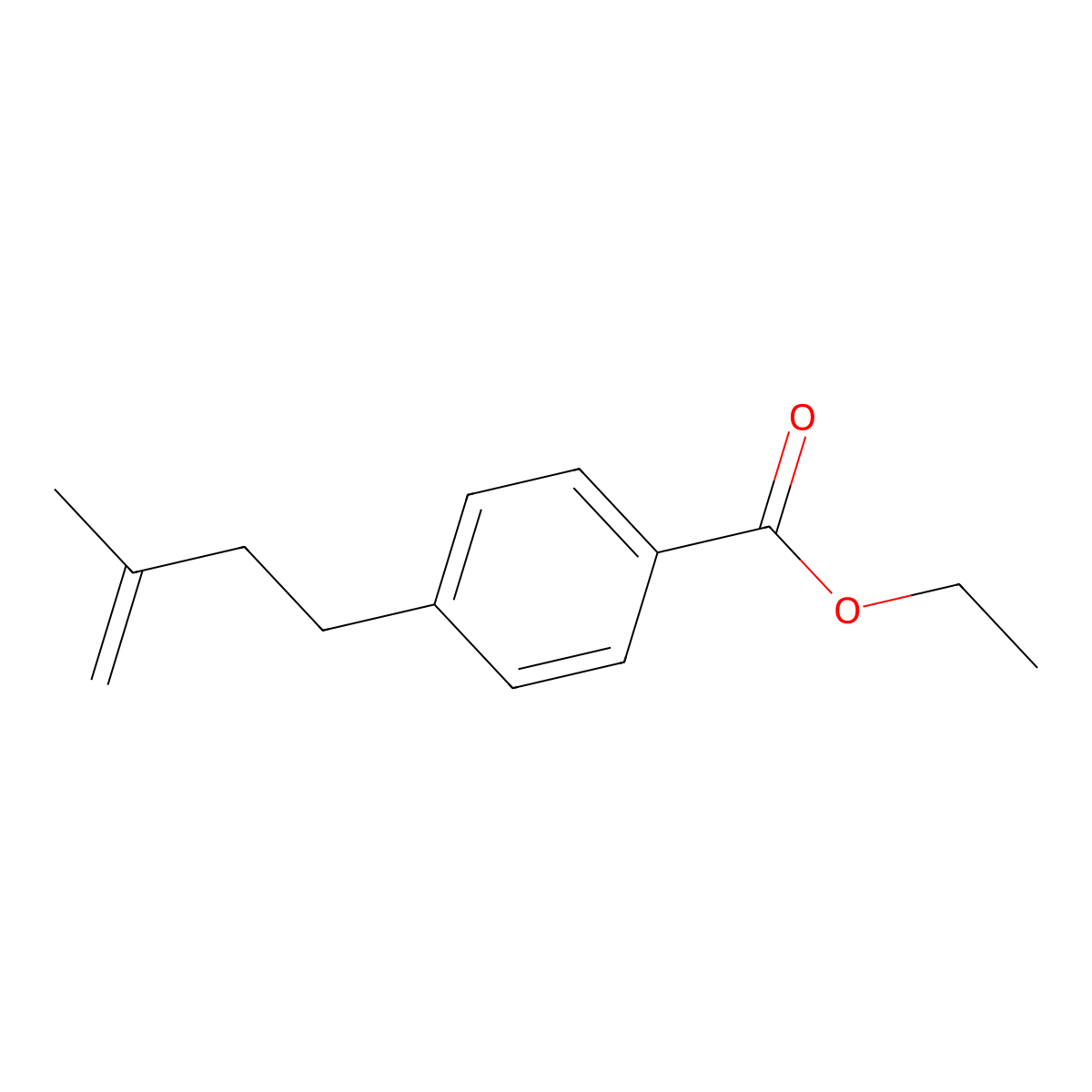 4-(4-Carboethoxyphenyl)-2-methyl-1-butene molecular structure, CAS 731772-92-2