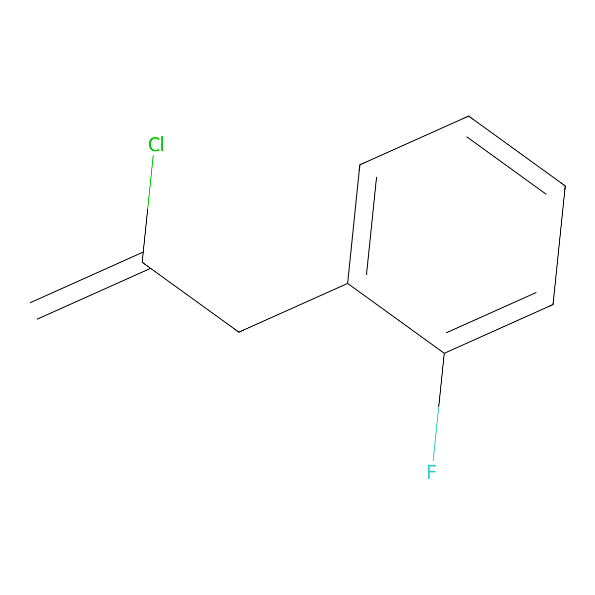 2-Chloro-3-(2-fluorophenyl)-1-propene molecular structure, CAS 731772-93-3
