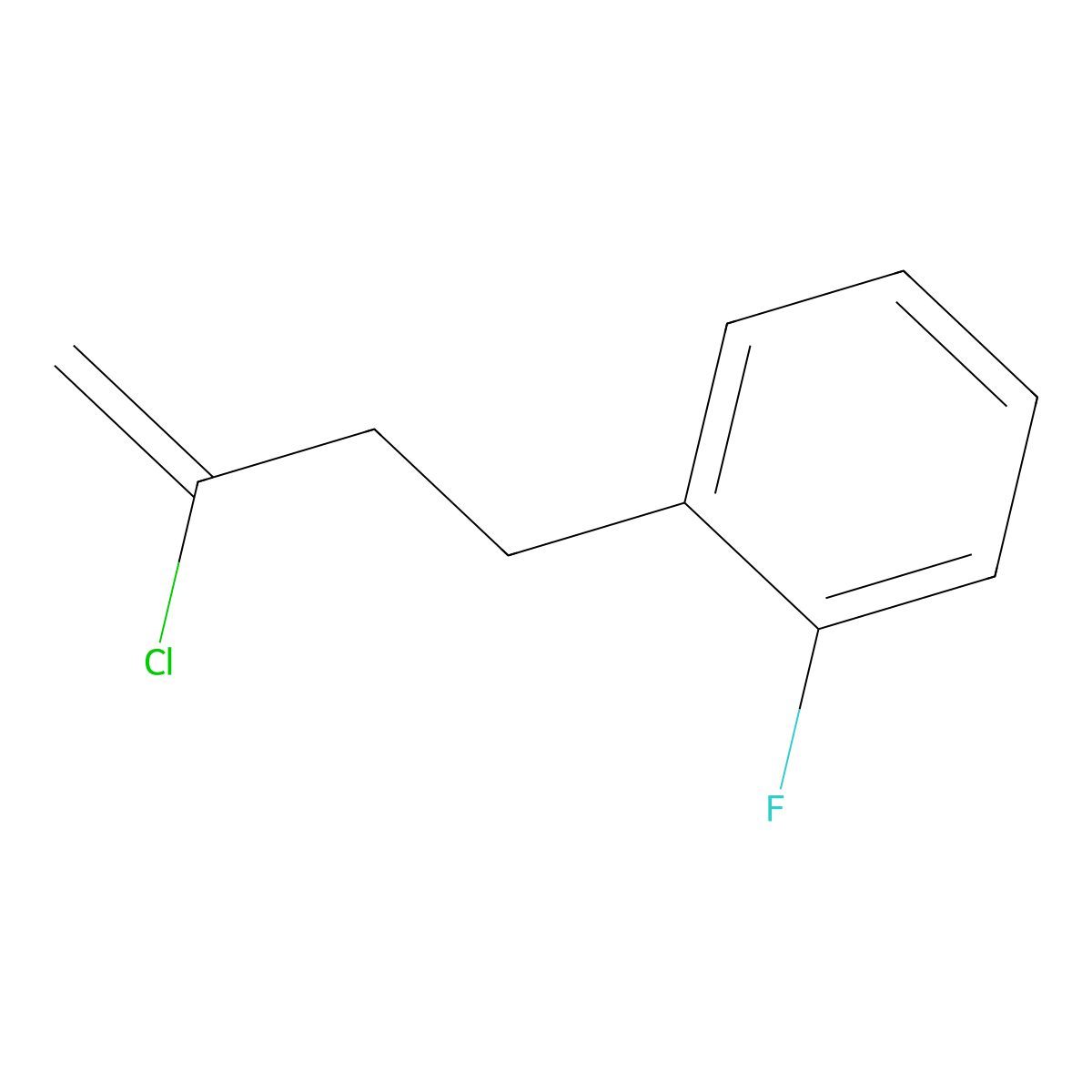 2-Chloro-4-(2-fluorophenyl)-1-butene molecular structure, CAS 731772-94-4