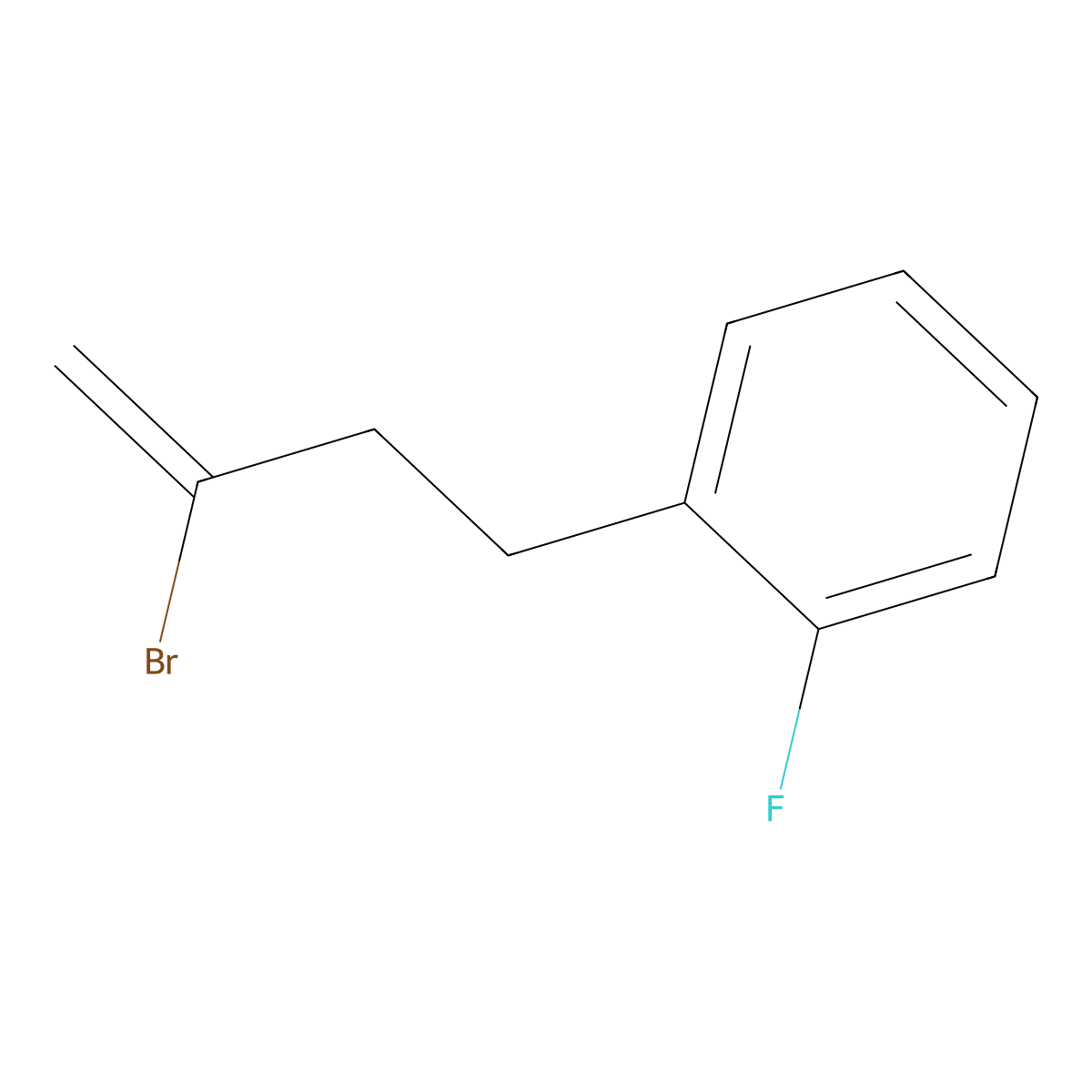 2-Bromo-4-(2-fluorophenyl)-1-butene molecular structure, CAS 731772-96-6