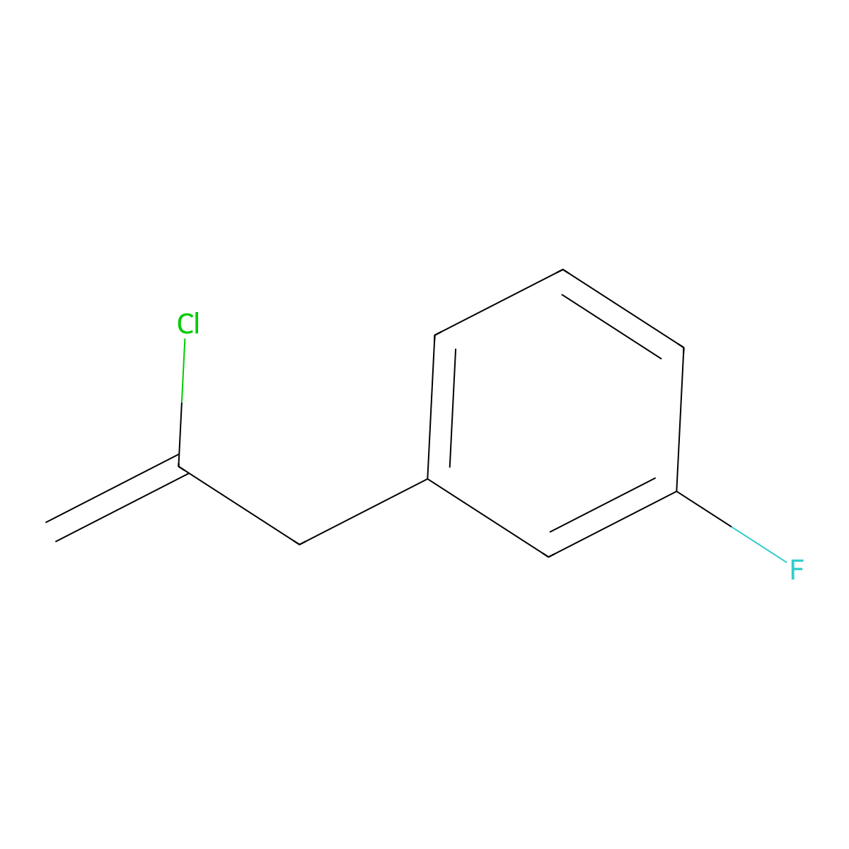 2-Chloro-3-(3-fluorophenyl)-1-propene molecular structure, CAS 731773-03-8