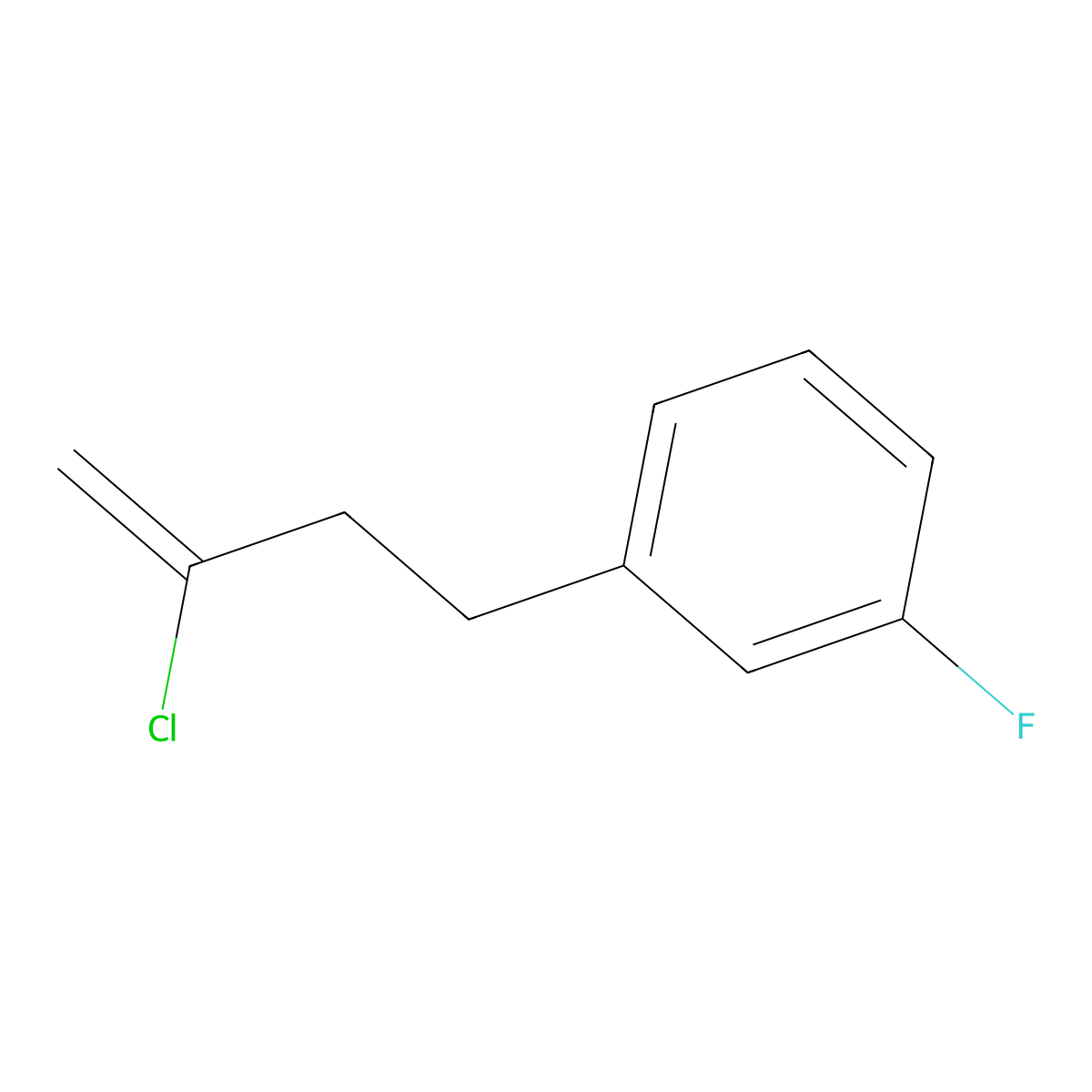 2-Chloro-4-(3-fluorophenyl)-1-butene molecular structure, CAS 731773-04-9
