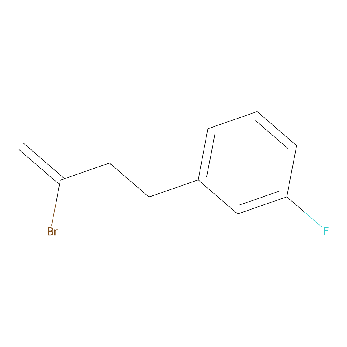 2-Bromo-4-(3-fluorophenyl)-1-butene molecular structure, CAS 731773-06-1